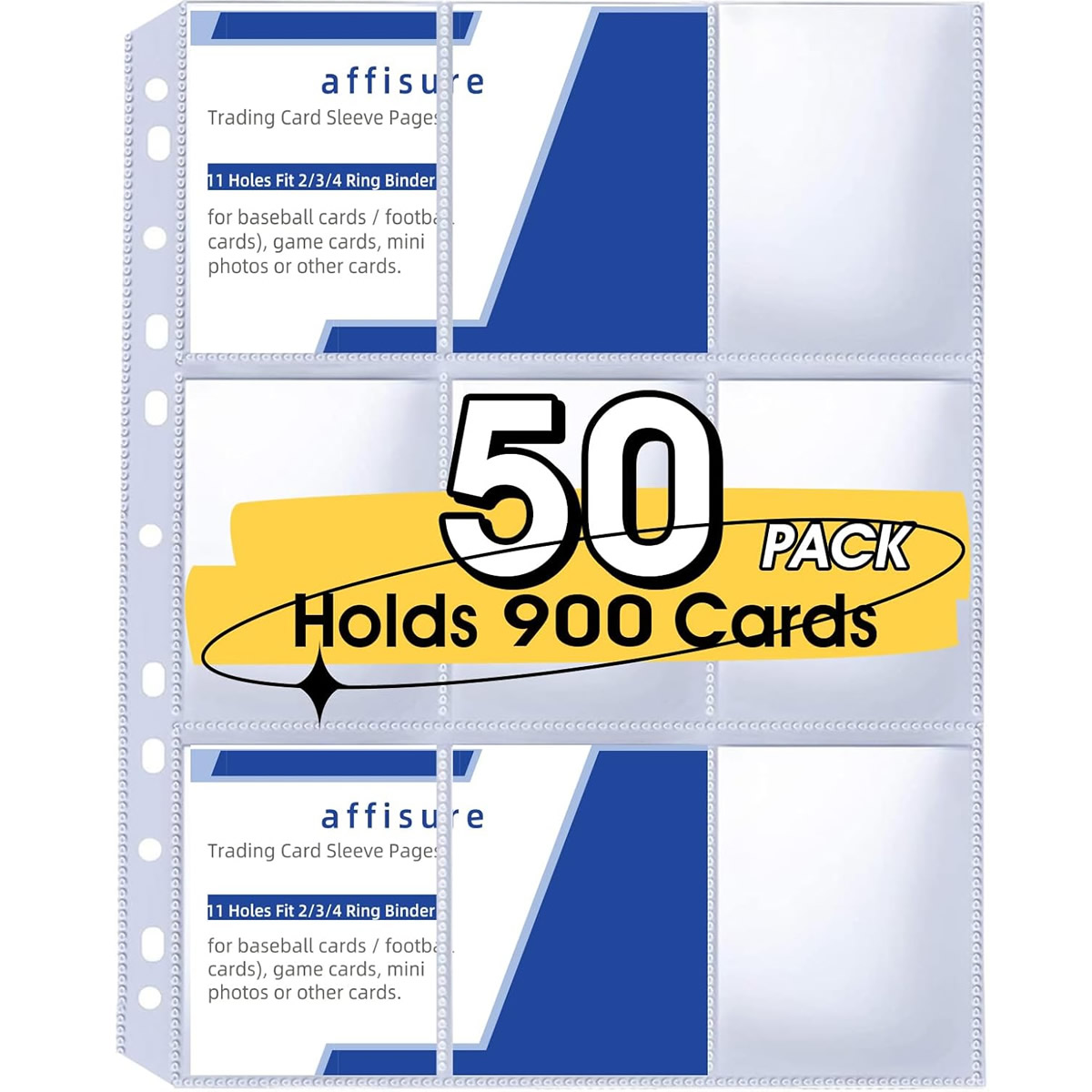 Card Index Box - ซองใส่การ์ด 9 ช่อง 50 แพ็ค บรรจุการ์ดได้