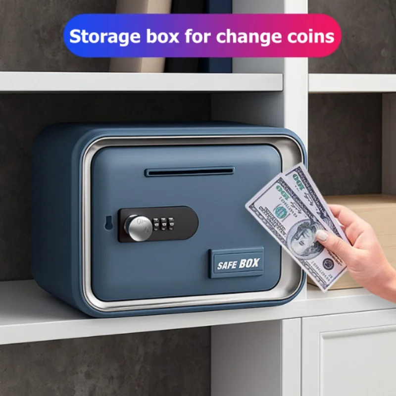 Card Index Box - ตู้เซฟขนาด 24x18x15 ซม. พร้อมกุญแจล็อคและรหัสผ่าน สำหรับนักเรียน บ้าน