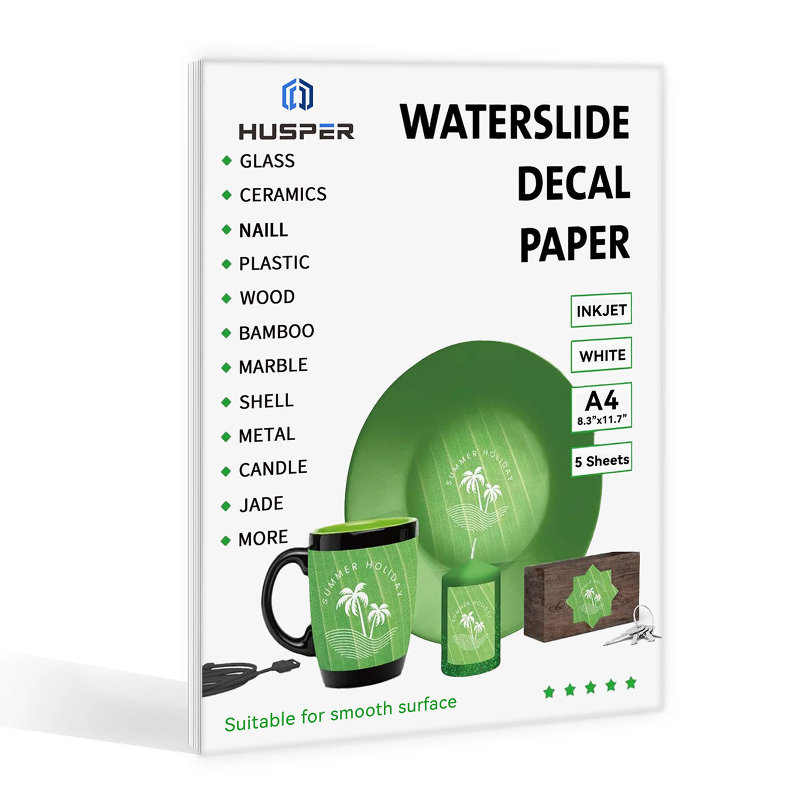 กระดาษสไลด์น้ำแบบใส 5 แผ่น ขนา - Ink Blotter Paper บทวิจารณ์และราคา