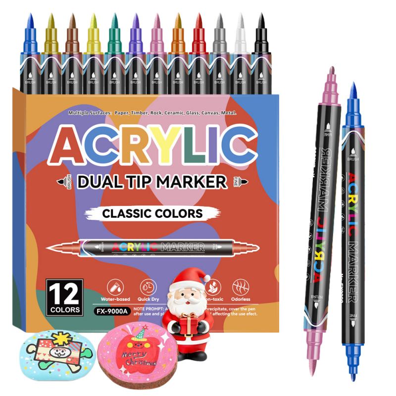 ปากกาสีอะคริลิค หัวคู่ แบบพู่ก - Correction Pen Fine บทวิจารณ์และราคา