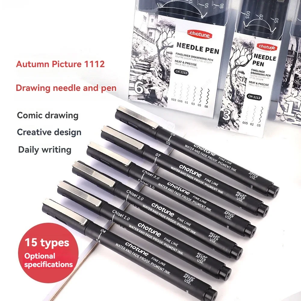 ปากกาไมโครสีดำ, 15 ขนาด, หมึกก - Correction Pen Fine บทวิจารณ์และราคา