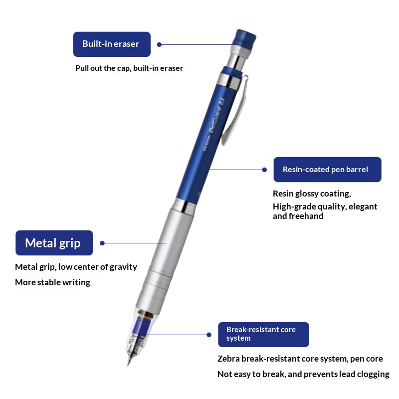 ญี่ปุ่นซีบร้า เดลการ์ด เอ็มเอ  - Mechanical Pencil 0.3 บทวิจารณ์และราคา