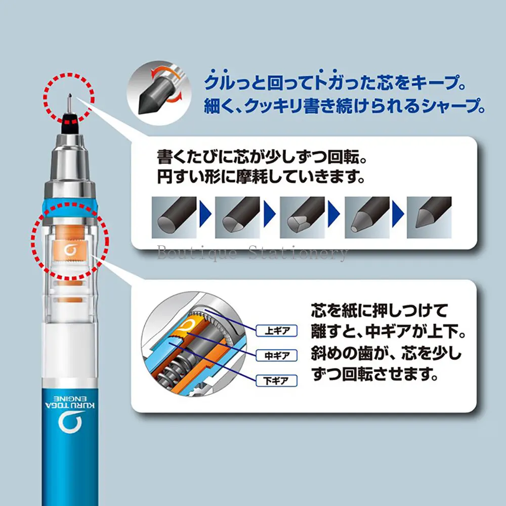 ญี่ปุ่น UNI Kuru Toga Mechanic - Mechanical Pencil 0.3 บทวิจารณ์และราคา